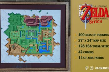 Fan ha tardado 400 días en crear este tapiz del mapa de The Legend of Zelda: A Link to the Past